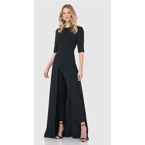Kay Unger black maxi jumpsuit size 2 nwt